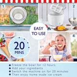 Sensiohome Ice Cream Maker Machine | White