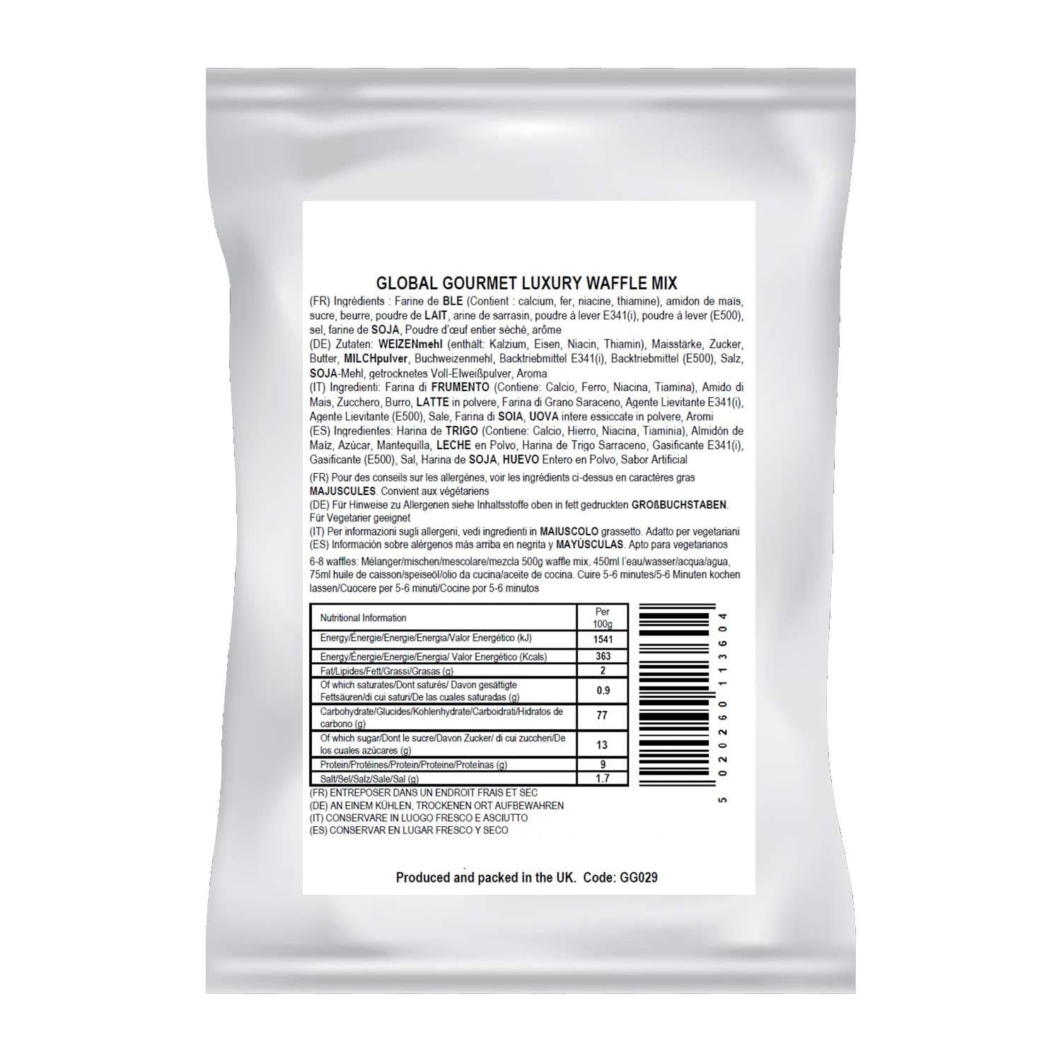 Global Gourmet by Sensiohome Luxury Belgian Style Waffle and Pancake Mix 1KG