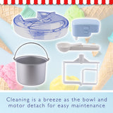 Sensiohome Icy Treats Ice Cream & Dessert Maker, Professional Fast, Recipes Included, Blue
