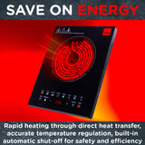 Sensiohome Electric Digital Induction Hob 8 Adjustable Temperature & Power Settings, 6 Cooking Settings