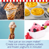 Sensiohome Icy Treats Ice Cream & Dessert Maker, Professional Fast, Recipes Included, Blue