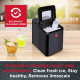 Sensiohome Ice Cube Maker Countertop Machine 9 Ice Cubes in Minutes, 12KG of Ice in 24 Hours, Large & Small Ice