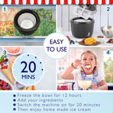 Sensiohome Ice Cream Maker Machine | Black