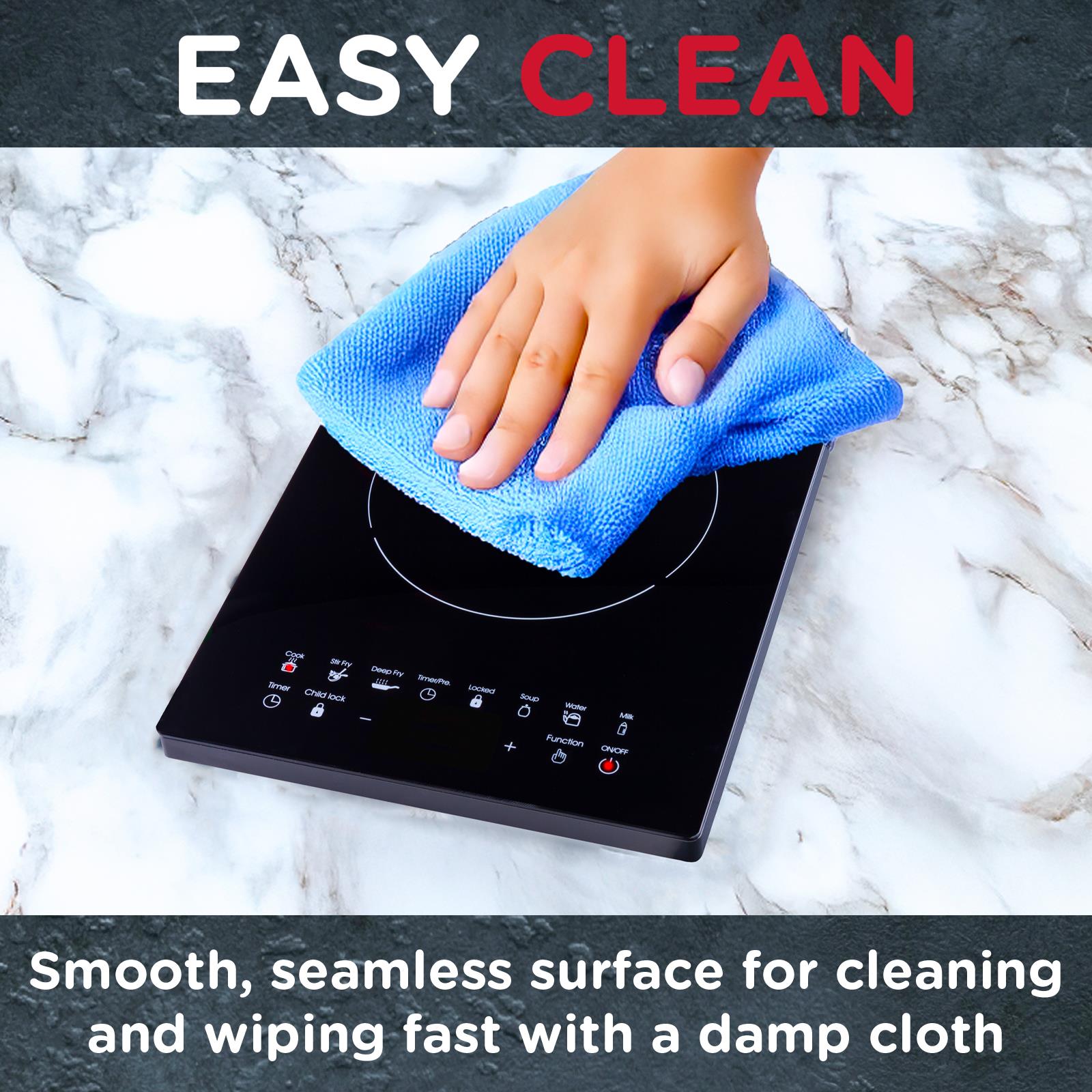 Sensiohome Electric Digital Induction Hob 8 Adjustable Temperature & Power Settings, 6 Cooking Settings