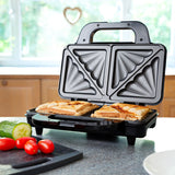 Sensiohome Snack Attack – Deep Fill Sandwich Toaster + Round Waffle Maker - Value Bundle