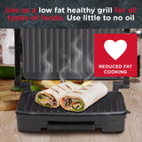 Sensiohome Panini Press, Sandwich Toaster & Health Grill - Non-Stick Easy Clean Plates