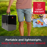 Sensiohome 15L Mini Fridge Cooler & Warmer | AC+DC Power - 12v, UK & EU Plug (Black)