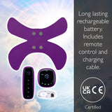 Sensio Spa Wireless EMS & Heat Massager - Muscle Stimulation & Relaxation, 19 Intensity Levels & 6 Modes, Purple