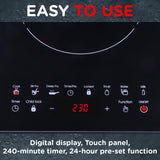 Sensiohome Electric Digital Induction Hob 8 Adjustable Temperature & Power Settings, 6 Cooking Settings