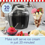 Sensiohome Ice Cream Maker Machine | Black