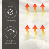 Sensiohome Luxury Heated Throw Electric Blanket Cream