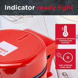 Global Gourmet by Sensiohome Mini Waffle Maker Machine Red 550W