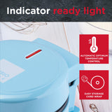 Global Gourmet by Sensiohome Mini Waffle Maker Machine Blue 550W
