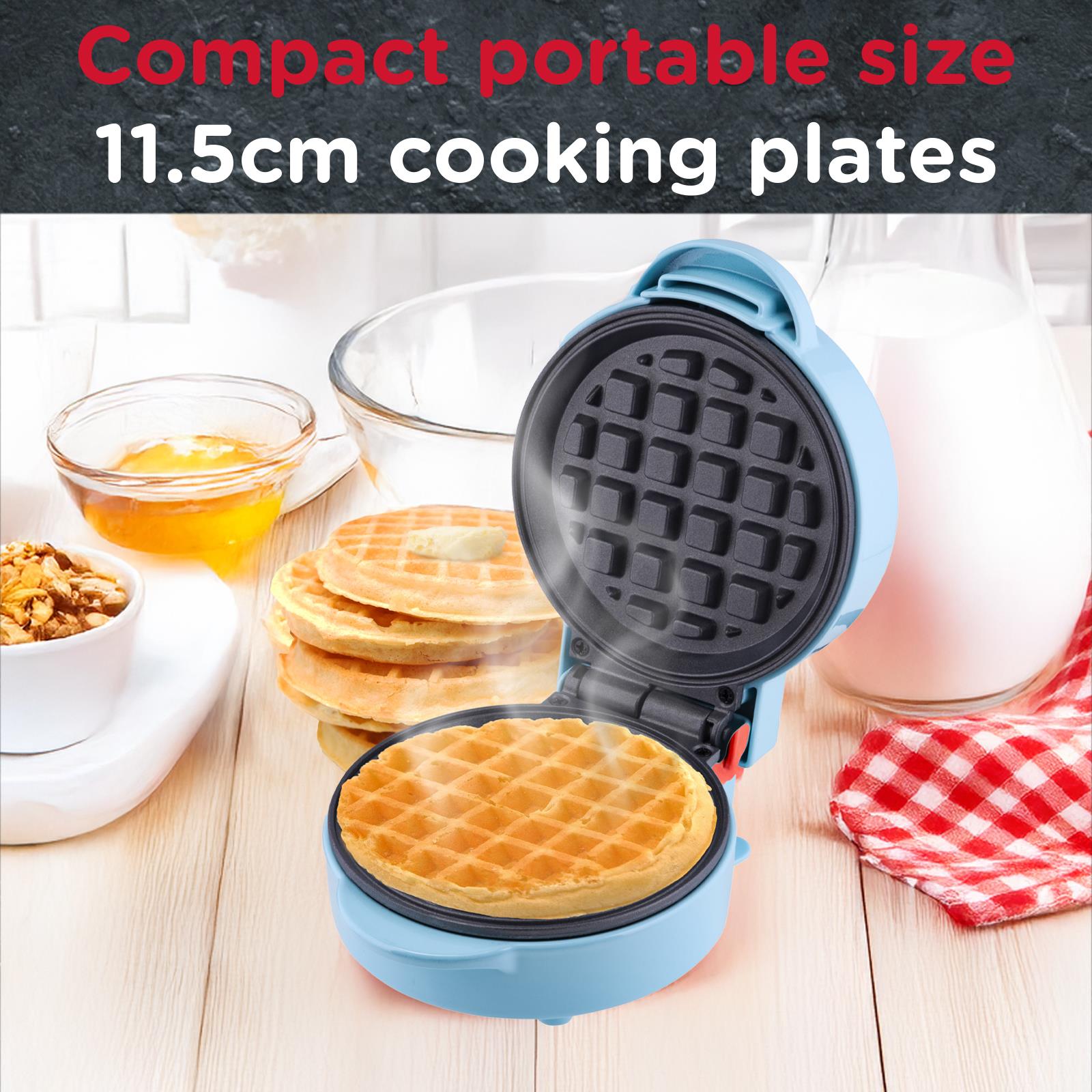 Global Gourmet by Sensiohome Mini Waffle Maker Machine Blue 550W