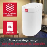 Sensiohome 5 Litre Waterproof Motion Sensor Trash Can Dust Bin with Auto Lid
