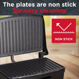 Sensiohome Panini Press, Sandwich Toaster & Health Grill - Non-Stick Easy Clean Plates