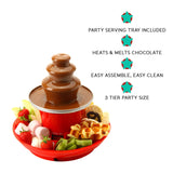 Sensiohome Fun Feast – Round Waffle Maker + Mini Chocolate Fountain Fondue Set + Popcorn Maker - Value Bundle