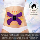 Sensio Spa Wireless EMS & Heat Massager - Muscle Stimulation & Relaxation, 19 Intensity Levels & 6 Modes, Purple
