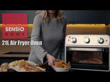 Sensiohome Mega 21L Capacity Air Fryer Oven, Family Size Healthy Cooking, 1800W Multifunctional