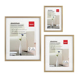 Sensiohome 3 Pack Photo Frame Aluminium Gold Various Sizes - Sensiohome