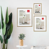 Sensiohome 3 Pack Photo Frame Aluminium Gold Various Sizes - Sensiohome