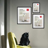 Sensiohome 3 Pack Photo Frame Aluminium Black Various Sizes - Sensiohome