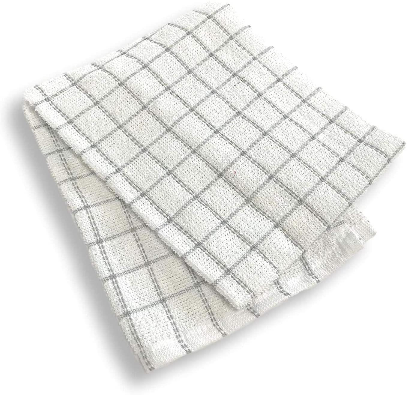Sensiohome 100% Natural Cotton Terry Tea Towels | Soft Vintage Kitchen 5 Pack | Large 45 x 65cm | Multicoloured