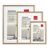 Sensiohome 3 Pack Photo Frame Aluminium Gold Various Sizes - Sensiohome