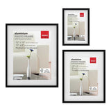 Sensiohome 3 Pack Photo Frame Aluminium Black Various Sizes - Sensiohome